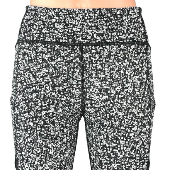 Lululemon Athletica Daisy Dust Alpine White Black Athletic Leggings Pants Size 6 - Picture 4 of 6